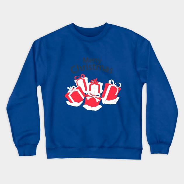 Merry Christmas Gifts Crewneck Sweatshirt by Mako Design 